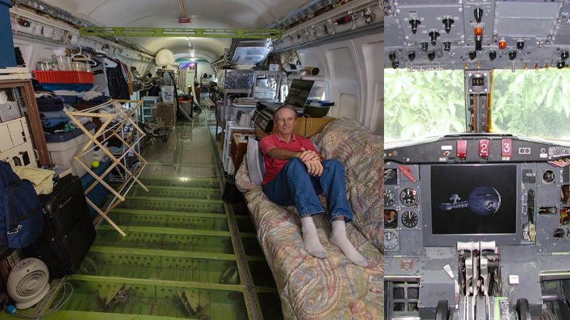 Illustration for article titled Awe-inspiring homes and buildings made out of old airplanes